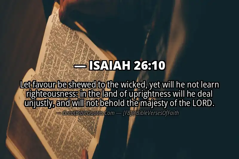 ISAIAH 26:10 Verse