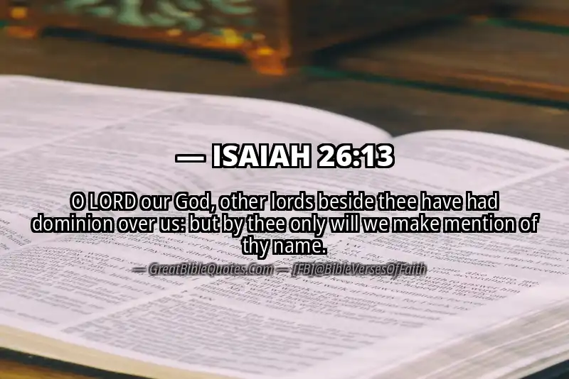 ISAIAH 26:13 Verse