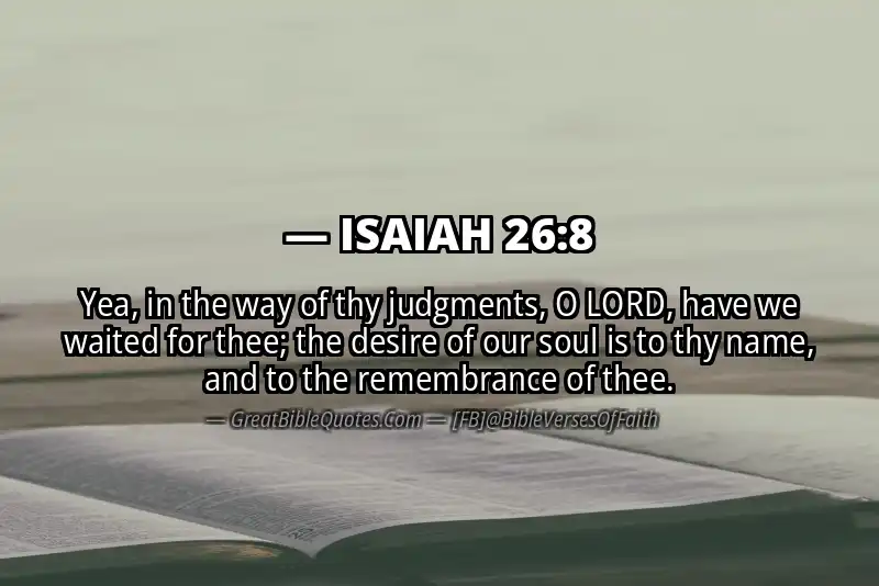 ISAIAH 26:8 Verse