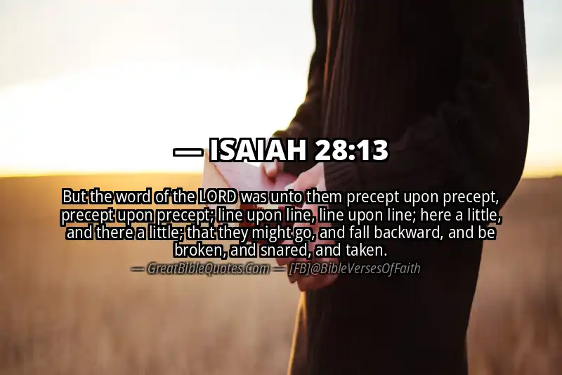 ISAIAH 28:13 Verse