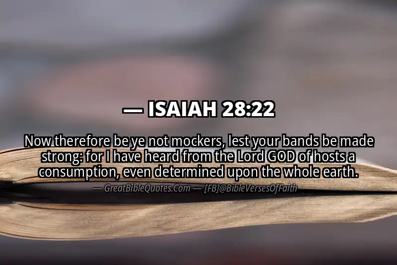 ISAIAH 28:22 Verse Image