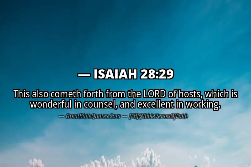 Image for ISAIAH 28:29 Bible verse