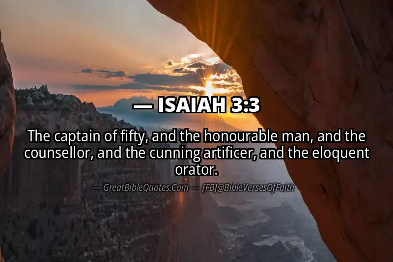 ISAIAH 3:3 Verse
