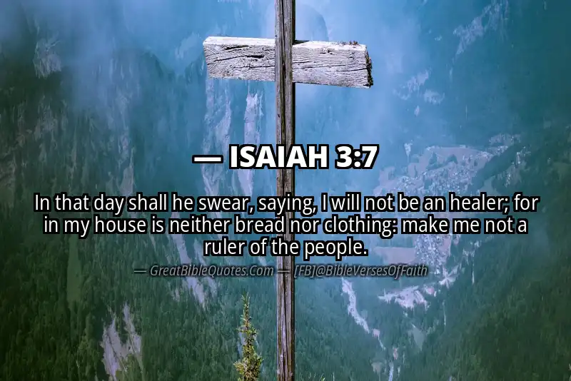 ISAIAH 3:7 Verse