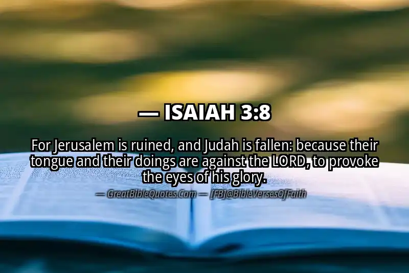 ISAIAH 3:8 Verse Image