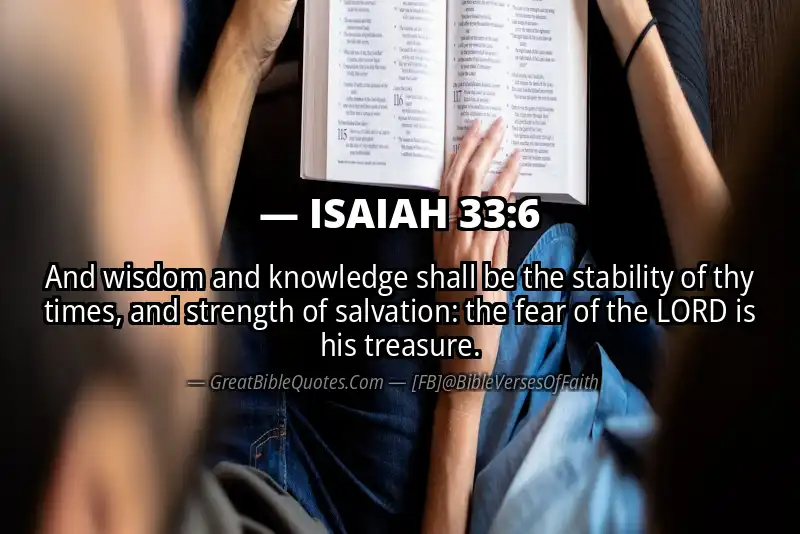 Image for ISAIAH 33:6 Bible verse