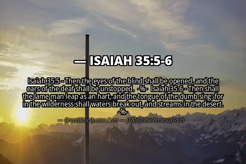 Image for ISAIAH 35:5-6 Bible verse