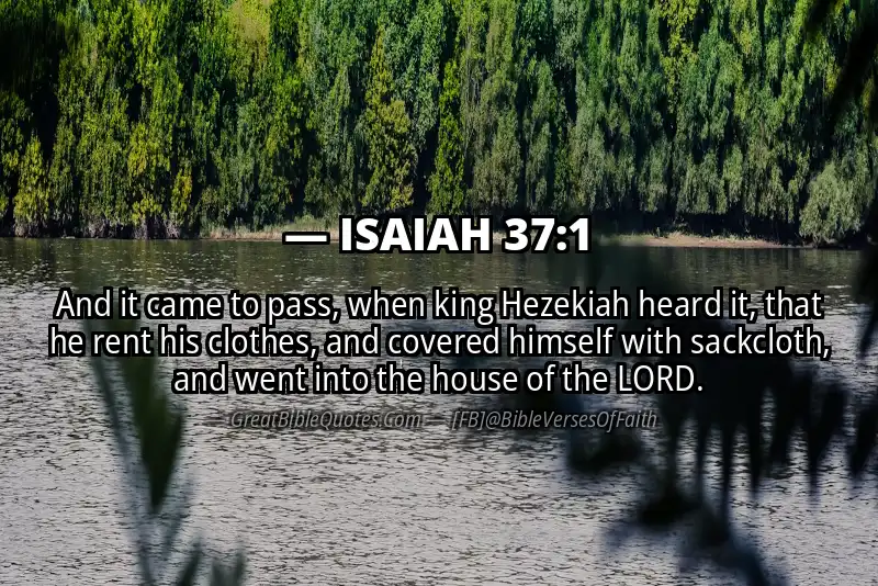ISAIAH 37:1 Verse Image