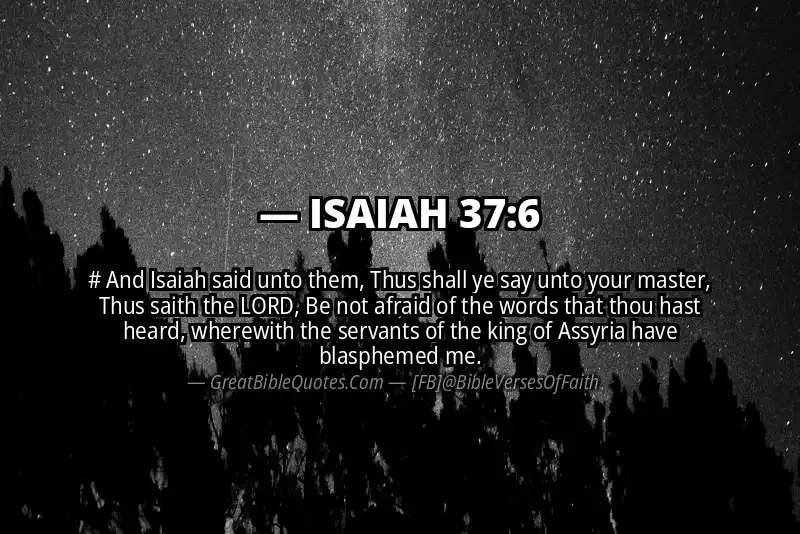 ISAIAH 37:6 Verse Image