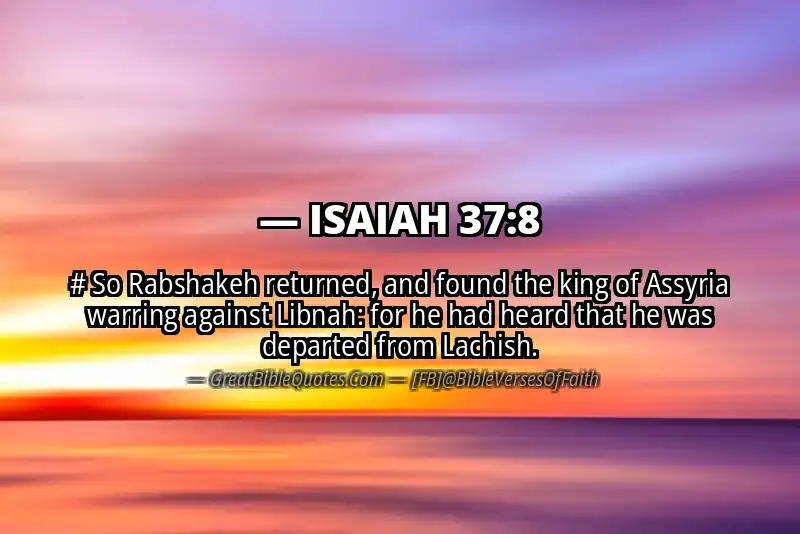 ISAIAH 37:8 Verse