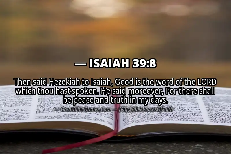 ISAIAH 39:8 Verse