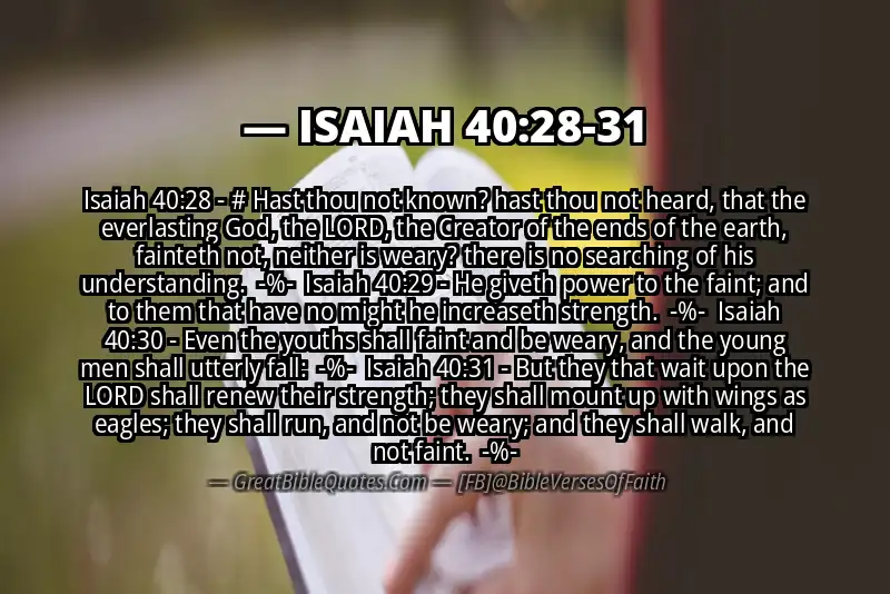 Image for ISAIAH 40:28-31 Bible verse