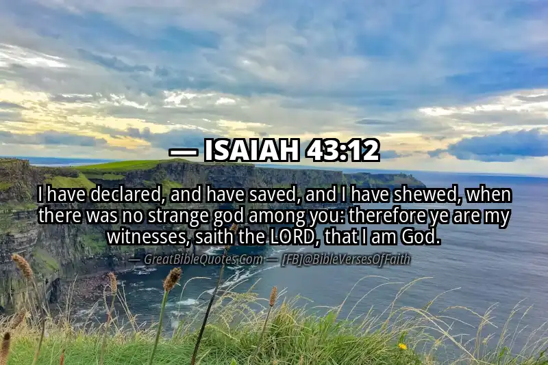 ISAIAH 43:12 Verse