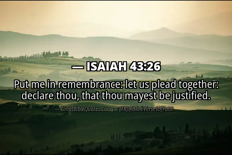 ISAIAH 43:26 Verse Image
