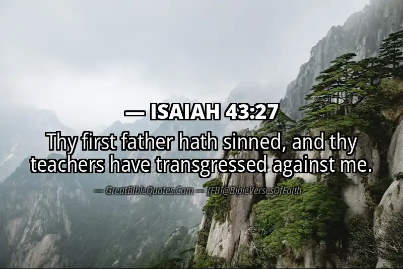 ISAIAH 43:27 Verse