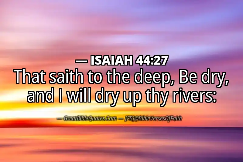 ISAIAH 44:27 Verse