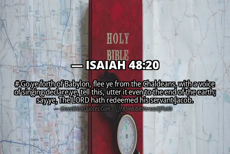 ISAIAH 48:20 Verse Image