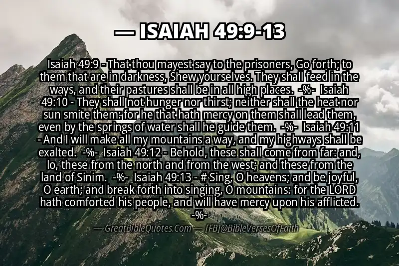 Image for ISAIAH 49:9-13 Bible verse