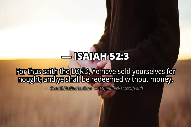 ISAIAH 52:3 Verse
