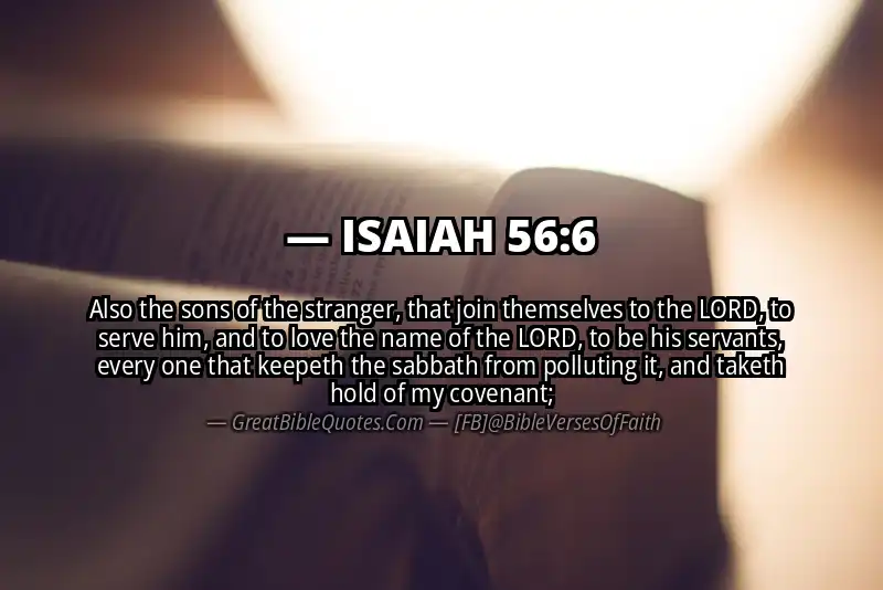 ISAIAH 56:6 Verse