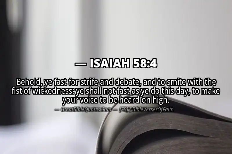 ISAIAH 58:4 Verse