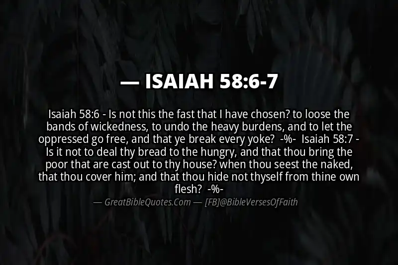 Image for ISAIAH 58:6-7 Bible verse