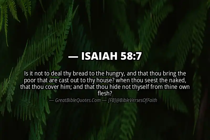 ISAIAH 58:7 Verse Image