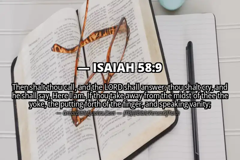 Image for ISAIAH 58:9 Bible verse