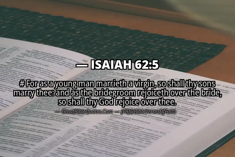 Image for ISAIAH 62:5 Bible verse