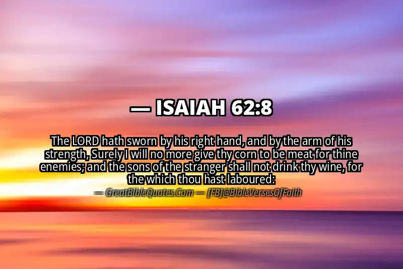 ISAIAH 62:8 Verse Image