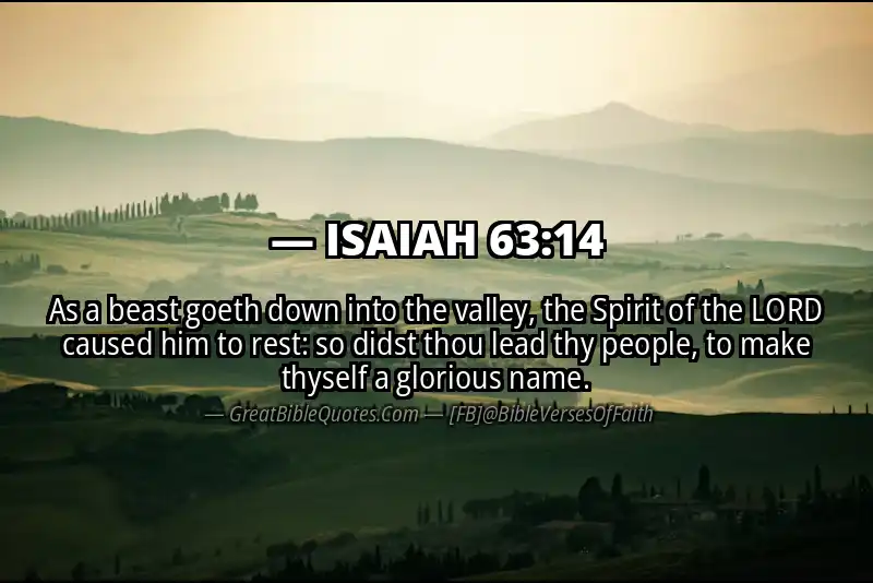 ISAIAH 63:14 Verse