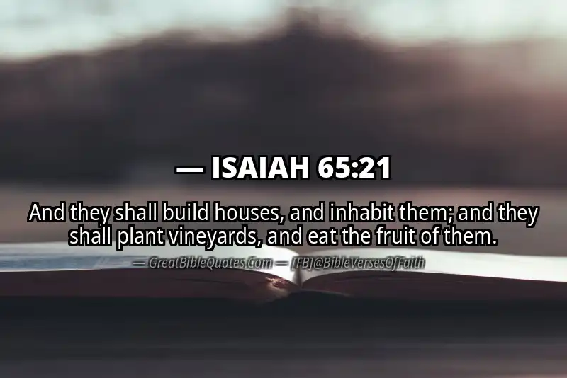 ISAIAH 65:21 Verse Image