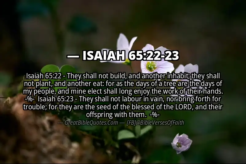 Image for ISAIAH 65:22-23 Bible verse