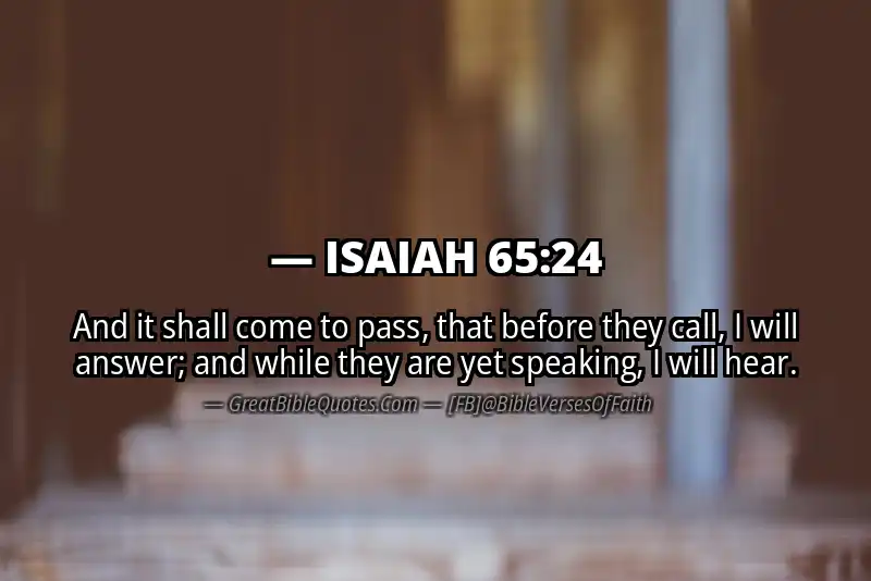 Image for ISAIAH 65:24 Bible verse