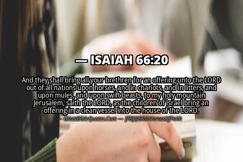 Bible verse: ISAIAH 66:20 Image