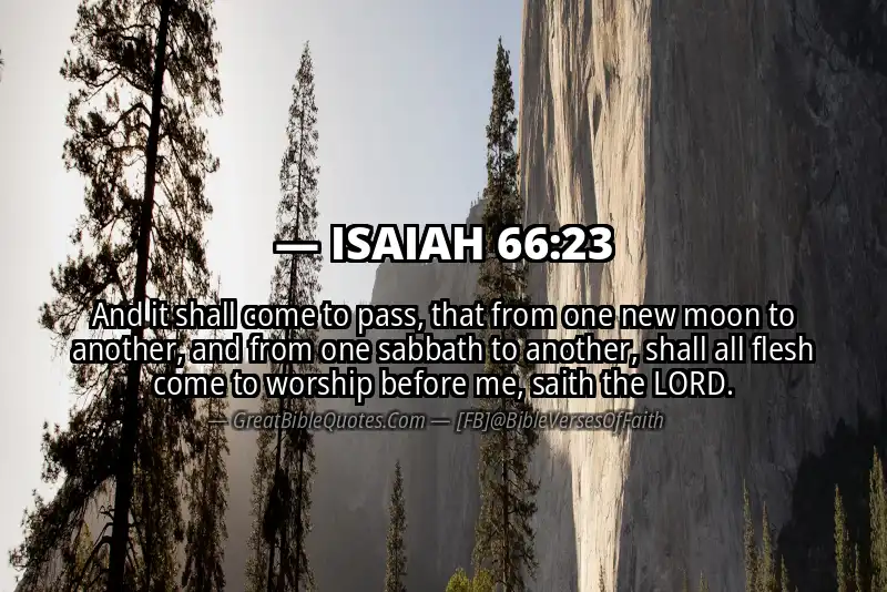 Bible verse: ISAIAH 66:23 Image