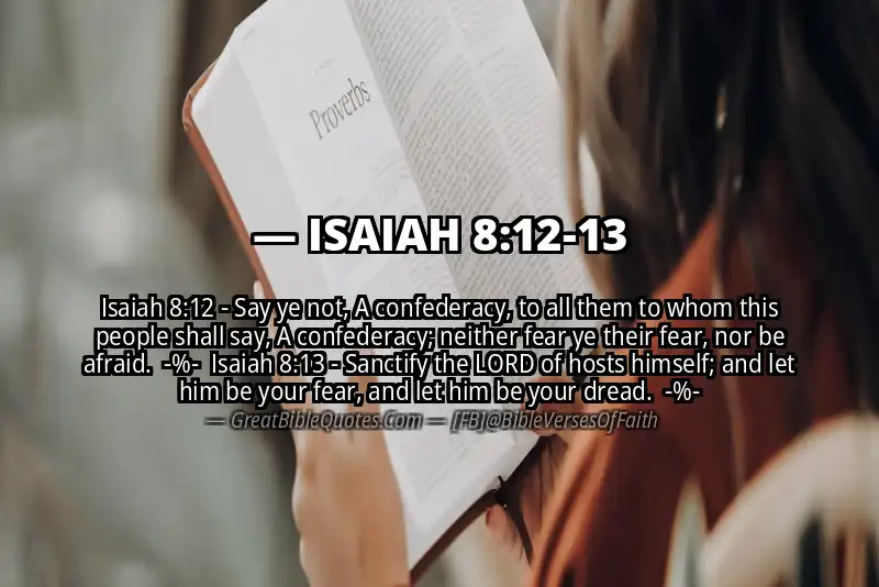 Image for ISAIAH 8:12-13 Bible verse