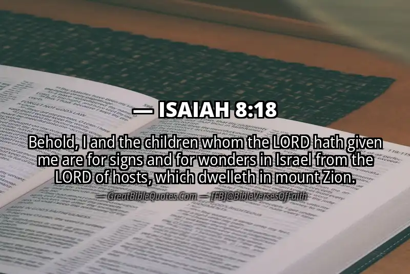 ISAIAH 8:18 Verse