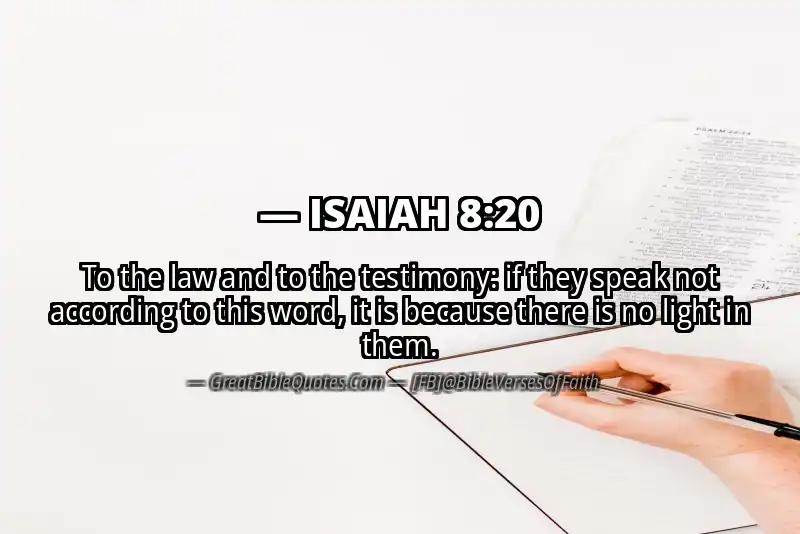 ISAIAH 8:20 Verse