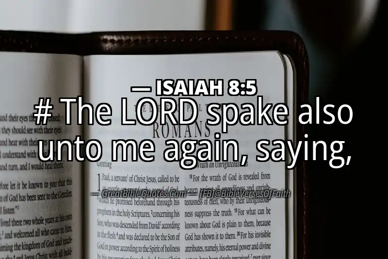 ISAIAH 8:5 Verse