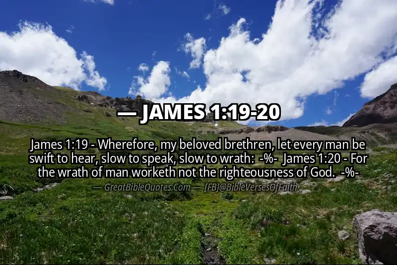 Image for JAMES 1:19-20 Bible verse
