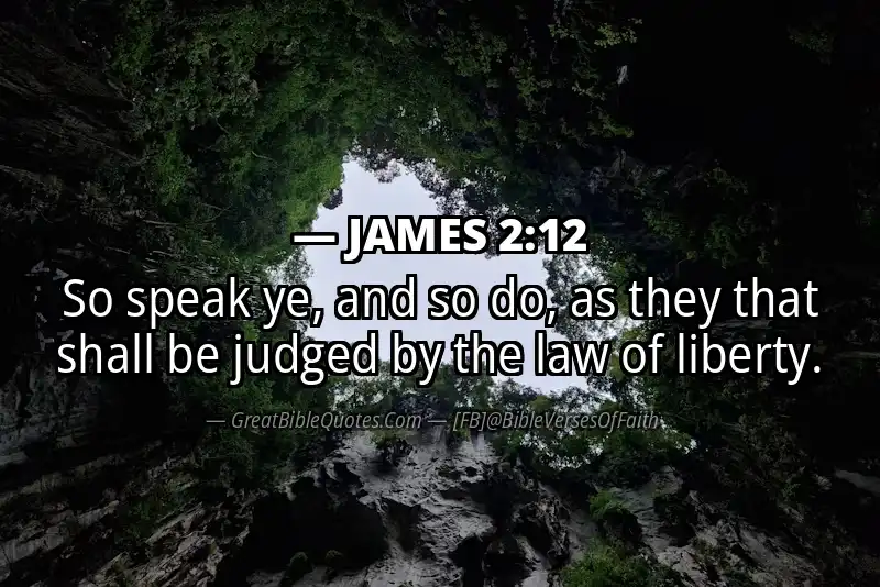 Bible verse: JAMES 2:12 Image