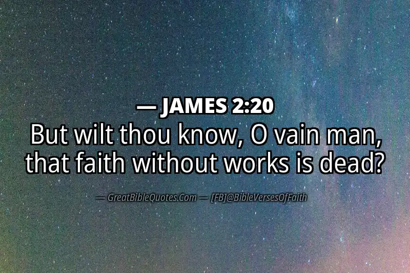 Bible verse: JAMES 2:20 Image
