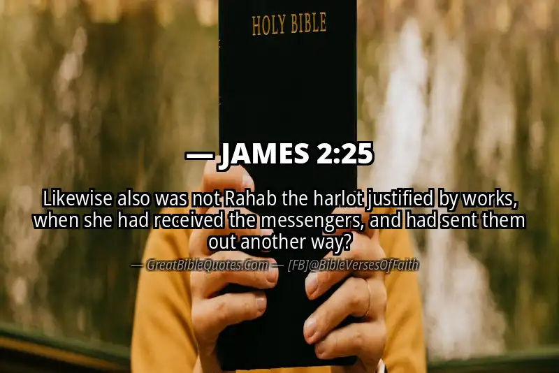 Bible verse: JAMES 2:25 Image