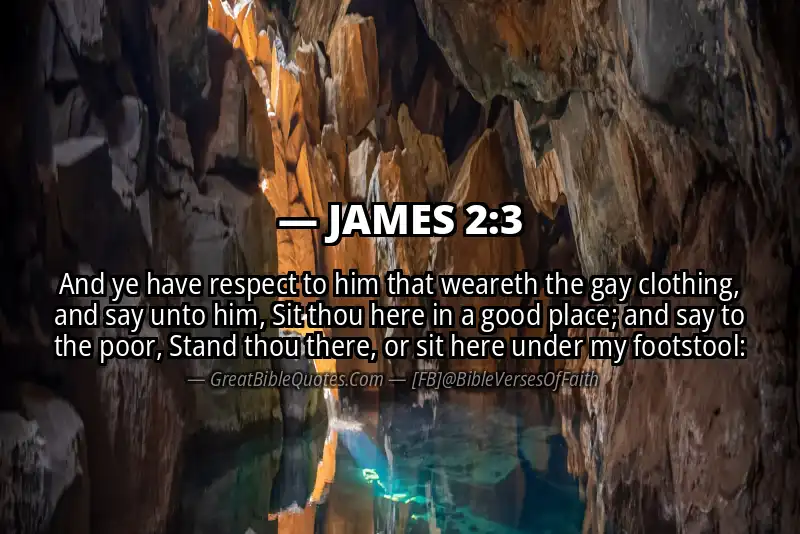 Bible verse: JAMES 2:3 Image