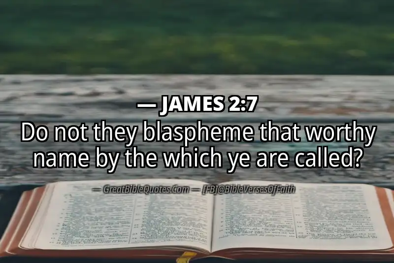 JAMES 2:7 Verse