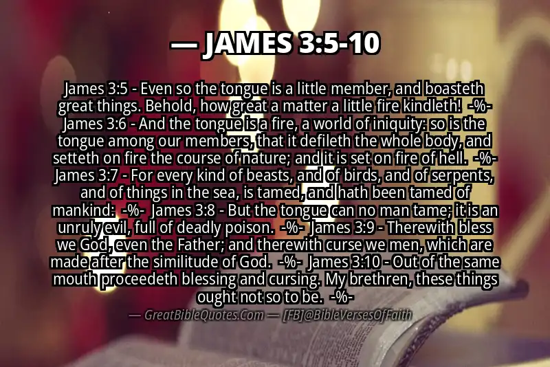 Image for JAMES 3:5-10 Bible verse
