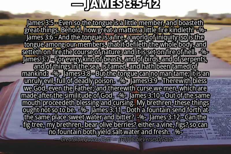 Image for JAMES 3:5-12 Bible verse