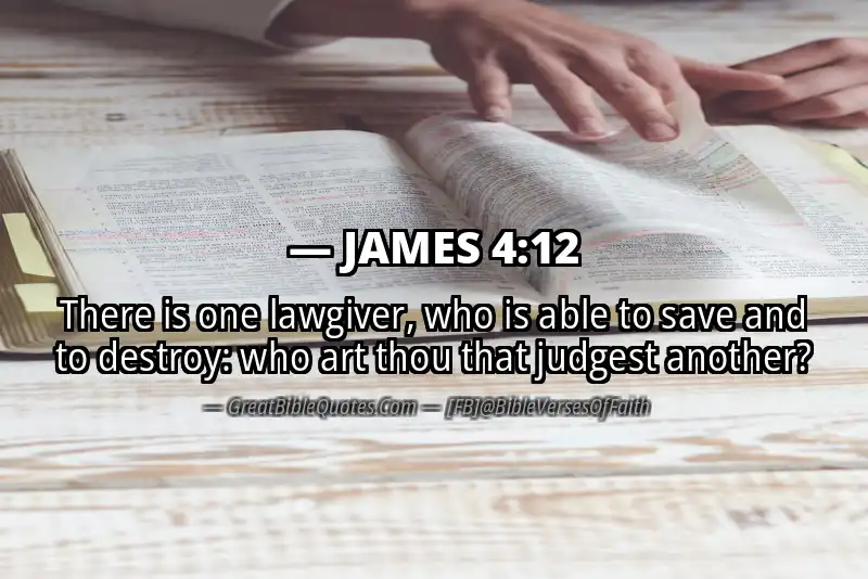 Bible verse: JAMES 4:12 Image