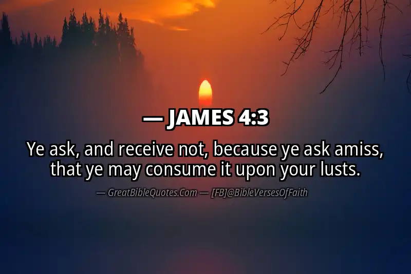 Bible verse: JAMES 4:3 Image